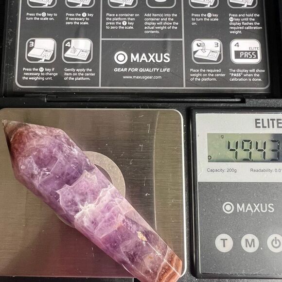 Amethyst Crazy‎ Lace Crystal Wand (#5) - Picture 13 of 13